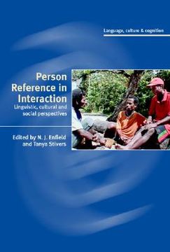 portada Person Reference in Interaction Hardback: Linguistic, Cultural and Social Perspectives (Language Culture and Cognition) (en Inglés)
