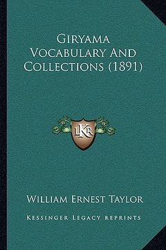 portada giryama vocabulary and collections (1891) (en Inglés)