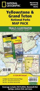 portada Yellowstone & Grand Teton National Parks map Pack: Topographic Trail Maps (in English)
