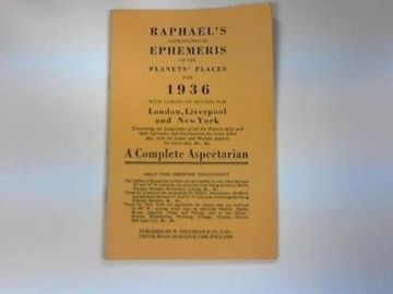 portada Raphael's Astronomical Ephemeris 1936 With Tables of Houses for London, Liverpool and new York
