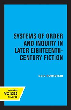 portada Systems of Order and Inquiry in Later Eighteenth-Century Fiction 