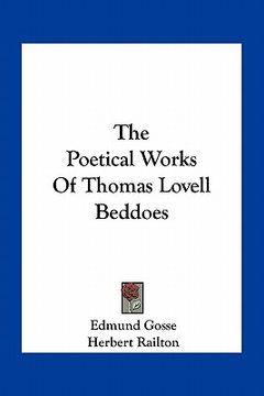 portada the poetical works of thomas lovell beddoes (en Inglés)