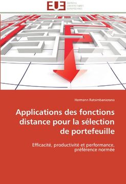 portada Applications Des Fonctions Distance Pour La Selection de Portefeuille