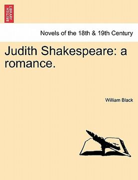 portada judith shakespeare: a romance. (in English)
