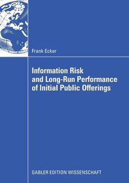 portada information risk and long-run performance of initial public offerings (en Inglés)
