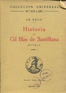 portada HISTORIA DE GIL BLAS DE SANTILLANA. TOMO I.