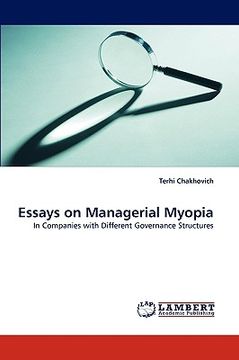 portada essays on managerial myopia