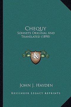 portada chequy: sonnets original and translated (1898)