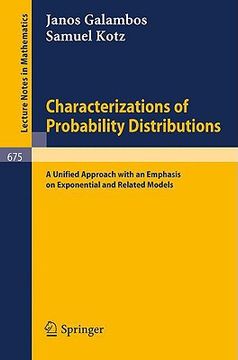 portada characterizations of probability distributions.: a unified approach with an emphasis on exponential and related models. (en Inglés)