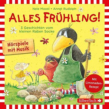 portada Alles Frühling! Alles Freunde! , Alles Wächst! , Alles Gefärbt! Drei Geschichten vom Kleinen Raben Socke: 1 cd (Kleiner Rabe Socke) (in German)