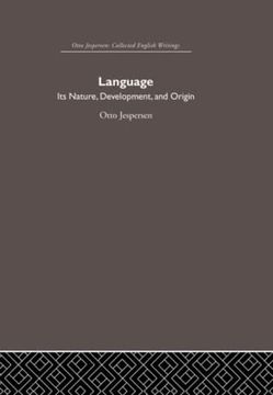 portada Language: Its Nature and Development (Otto Jespersen)