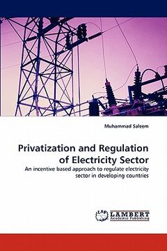 portada privatization and regulation of electricity sector (in English)