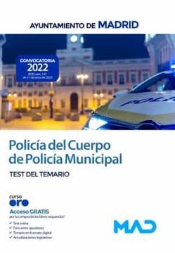 portada Policia del Cuerpo de Policia Municipal del Ayuntamiento de Madrid. Test del Temario