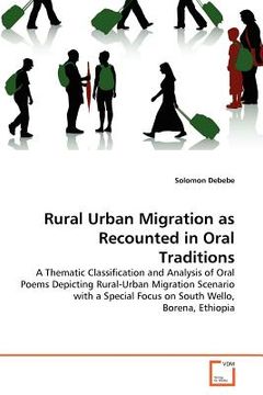 portada rural urban migration as recounted in oral traditions (en Inglés)