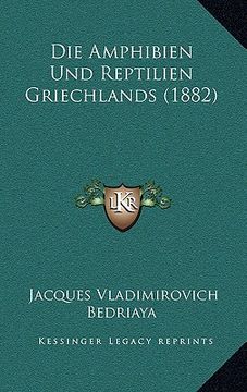 portada Die Amphibien Und Reptilien Griechlands (1882) (en Alemán)