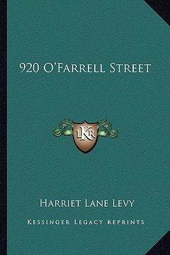 portada 920 o'farrell street (en Inglés)