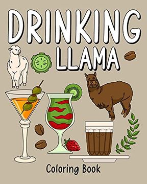 portada Drinking Llama Coloring Book (en Inglés)