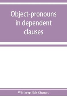 portada Object-pronouns in dependent clauses. A study in old Spanish word-order (in English)