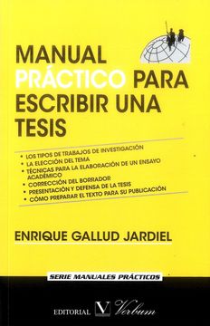 portada Manual Práctico Para Escribir una Tesis (in Spanish)