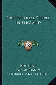 portada professional people in england (en Inglés)