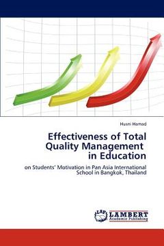 portada effectiveness of total quality management in education (in English)