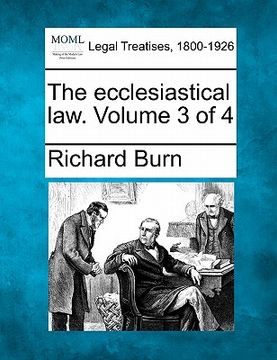 portada the ecclesiastical law. volume 3 of 4 (en Inglés)