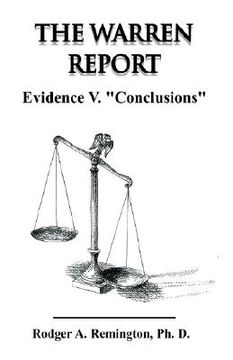 portada The Warren Report Evidence V. "Conclusions" (en Inglés)