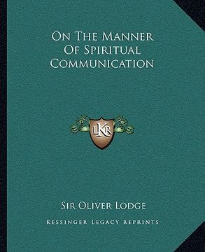 portada on the manner of spiritual communication (en Inglés)