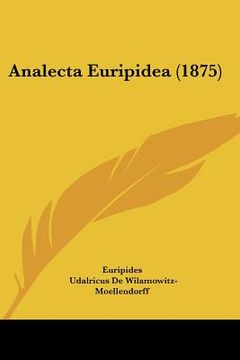 portada analecta euripidea (1875) (in English)