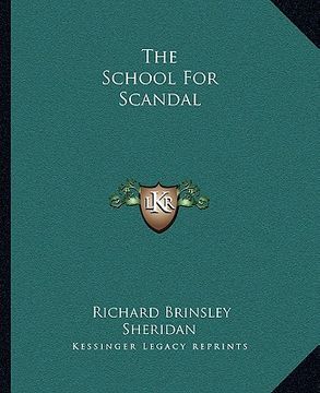 portada the school for scandal (en Inglés)