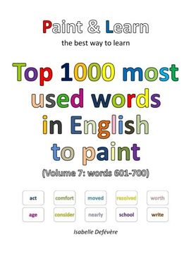 portada Top 1000 most used words in English to paint (Volume 7: words 601-700)