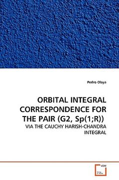 portada orbital integral correspondence for the pair (g2, sp(1;r)) (en Inglés)