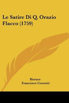 portada le satire di q. orazio flacco (1759) (in English)