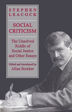 portada Social Criticism: The Unsolved Riddle of Social Justice and Other Essays (in English)