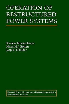 portada operation of restructured power systems (en Inglés)