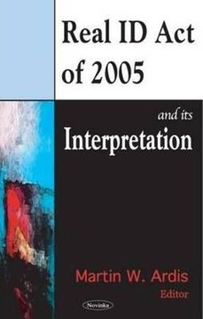 portada real id act of 2005 and its interpretation (en Inglés)