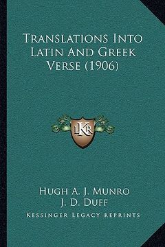 portada translations into latin and greek verse (1906)
