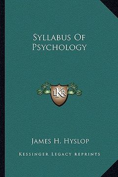 portada syllabus of psychology (en Inglés)