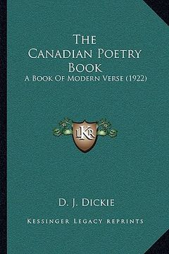 portada the canadian poetry book: a book of modern verse (1922) (in English)