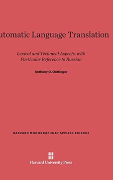 portada Automatic Language Translation (Harvard Monographs in Applied Science) 