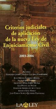 portada Criterios judiciales de aplicación de la nueva Ley de enjuiciamiento civil (in Spanish)