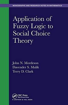 portada Application of Fuzzy Logic to Social Choice Theory (Monographs and Research Notes in Mathematics) 