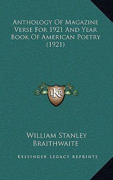 portada anthology of magazine verse for 1921 and year book of american poetry (1921) (en Inglés)