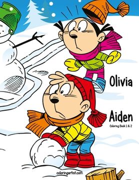 portada Olivia & Aiden Coloring Book 1 & 2 (in English)