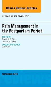 portada Pain Management in the Postpartum Period, an Issue of Clinics in Perinatology de Randall p. Flick(Elsevier Health (Textbook)) (en Inglés)