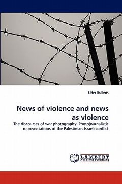 portada news of violence and news as violence (en Inglés)
