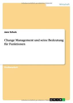 portada Change Management und seine Bedeutung für Funktionen (German Edition)