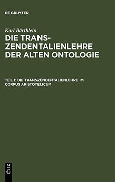 portada Die Transzendentalienlehre im Corpus Aristotelicum (in German)