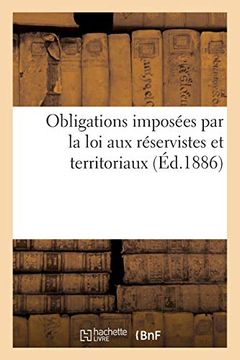 portada Obligations Imposées par la loi aux Réservistes et Territoriaux (Sciences Sociales) 