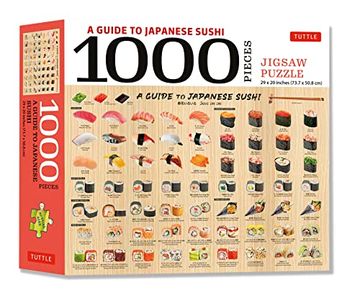portada A Guide to Japanese Sushi - 1000 Piece Jigsaw Puzzle: Finished Size 29 in x 20 Inch (73. 7 x 50. 8 cm) (en Inglés)